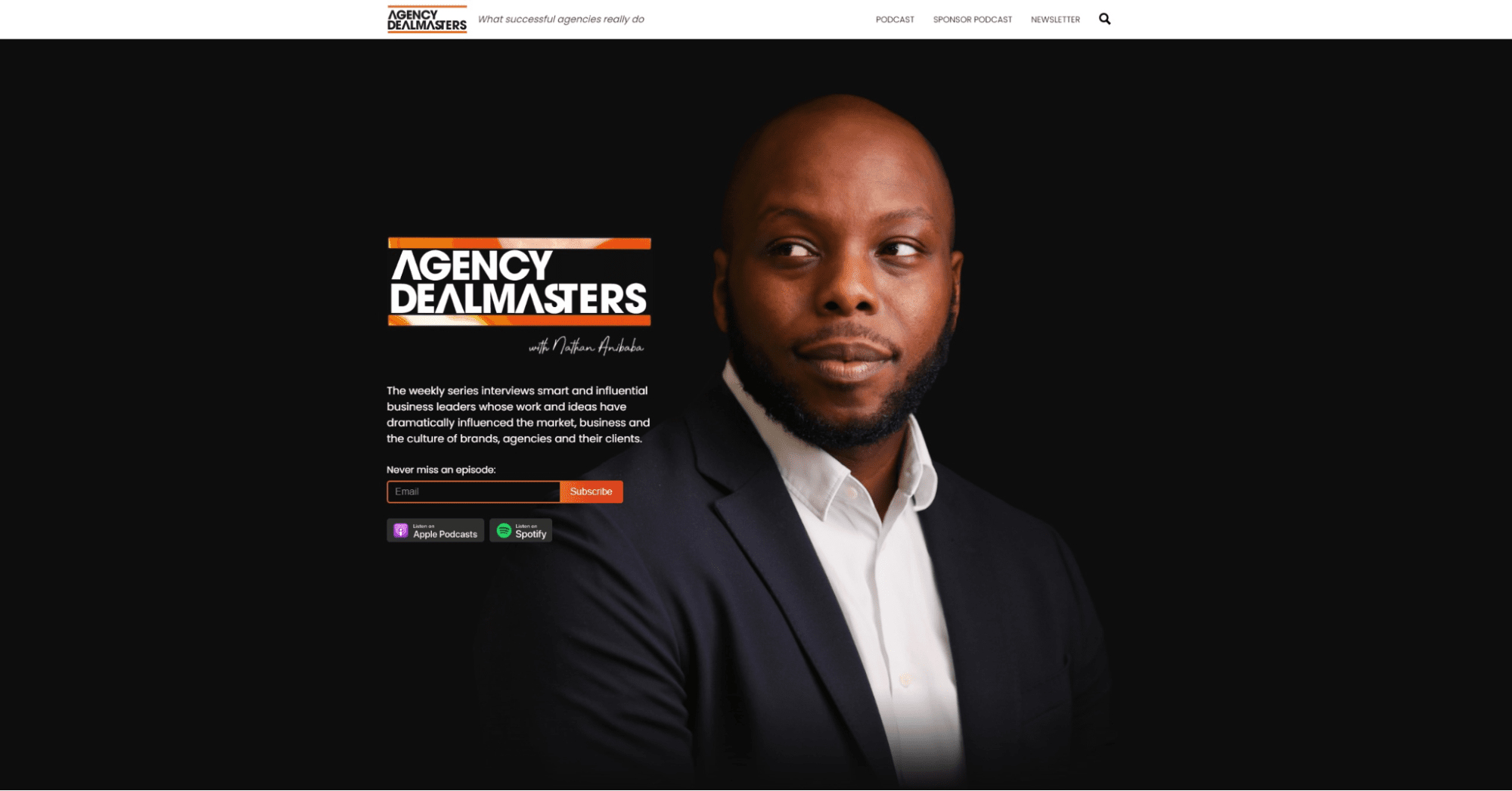 Agency Dealmasters Podcast by Nathan Anibaba wordpress podcast