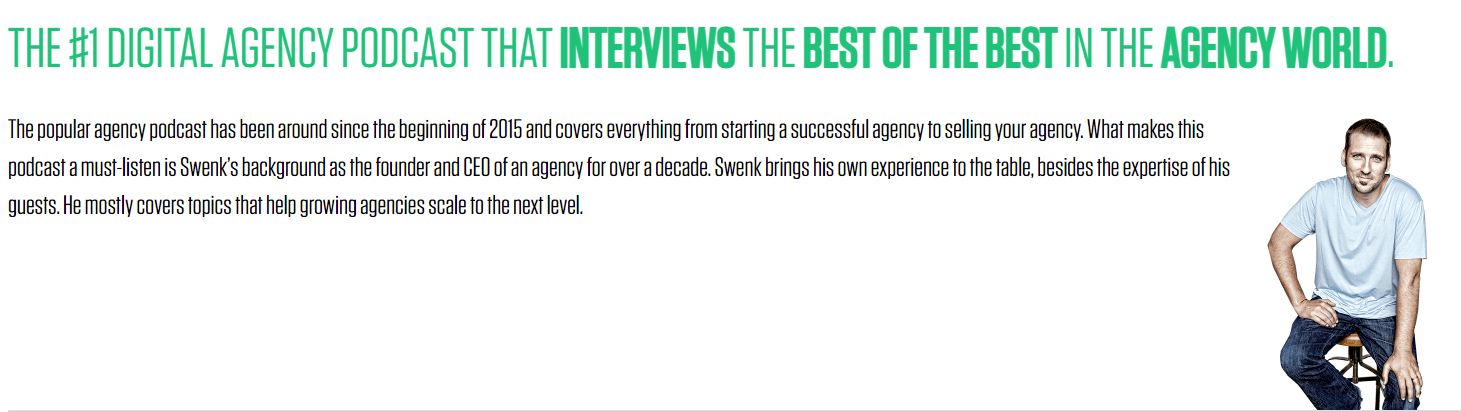 Smart Agency Masterclass by Jason Swenk wordpress podcast