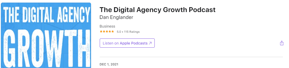 The Digital Agency Growth Podcast by Dan Englander wordpress podcast