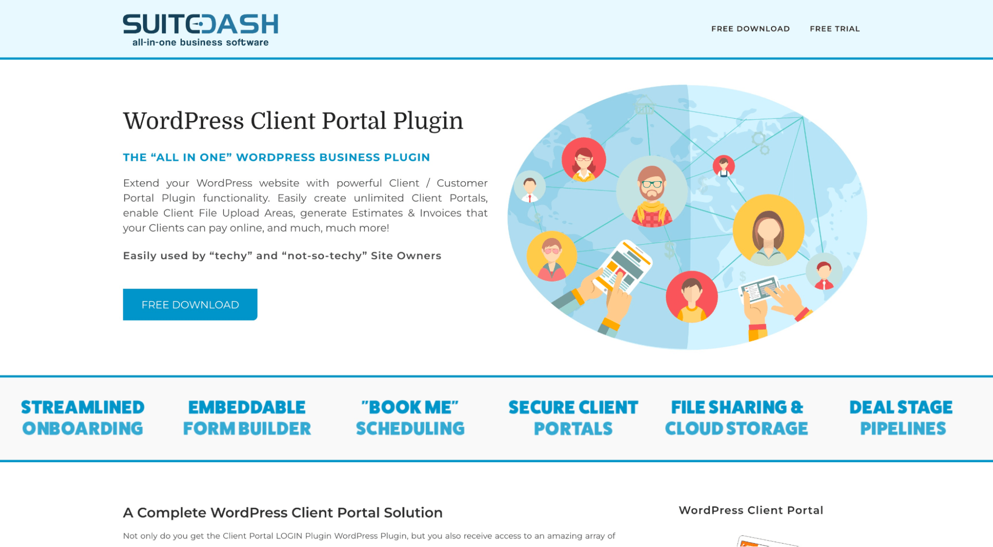 WP Client Portal homepage