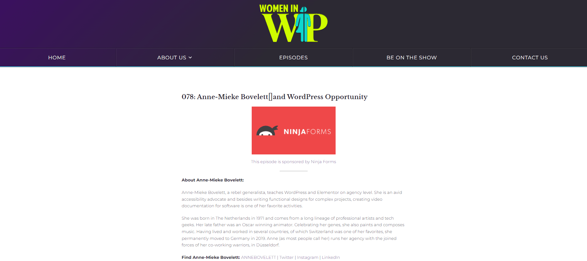 Women in WP wordpress podcast