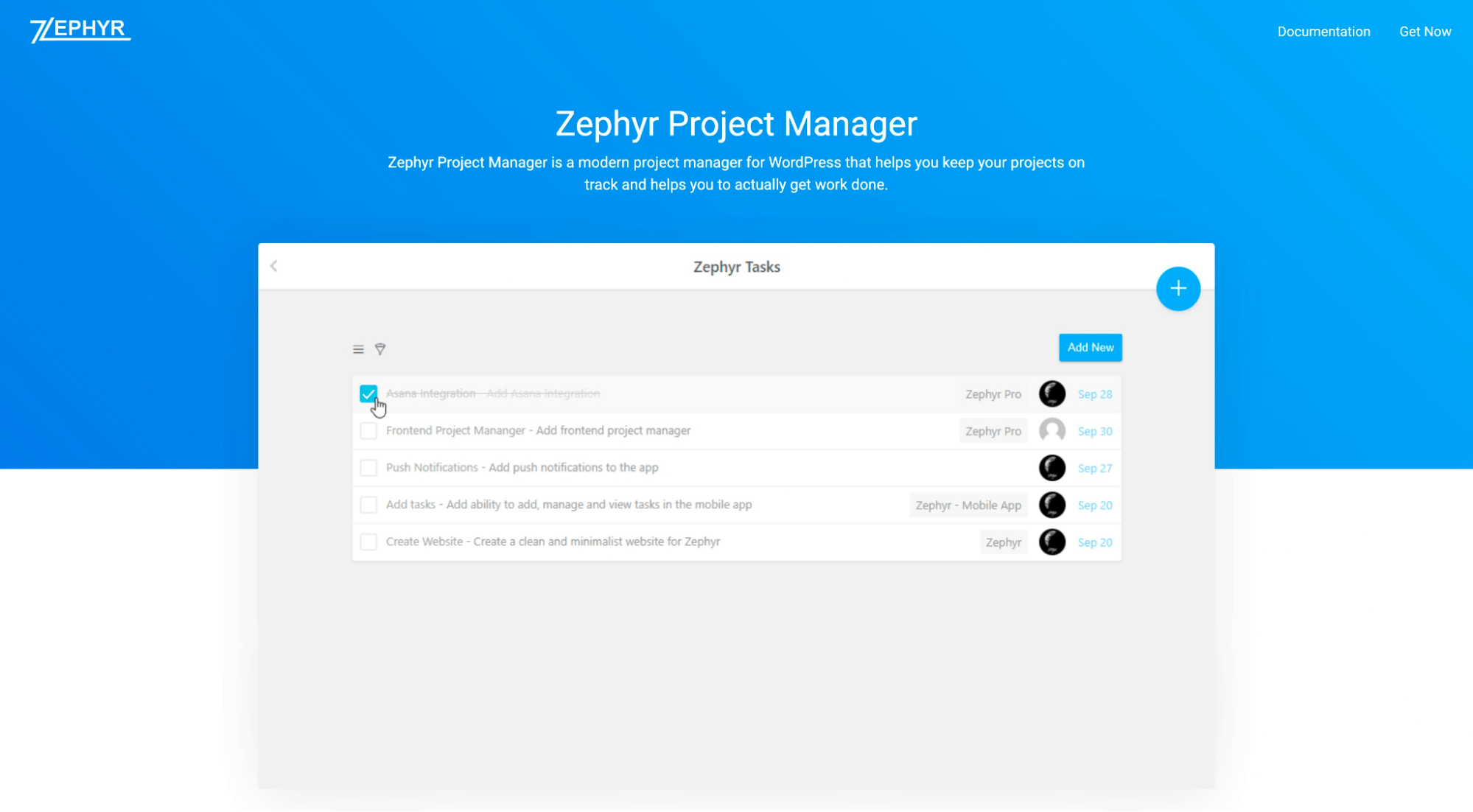 Zephyr Project Manager homepage